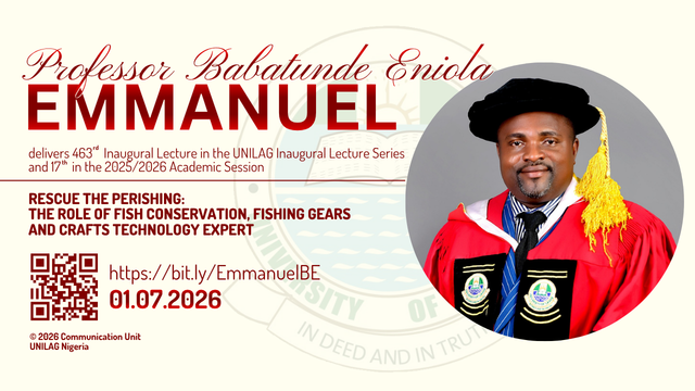 Prof. Emmanuel Delivers 17th (463rd) Inaugural Lecture, July 1, 2026